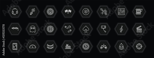 outline icons set - concept. vector icons included , and