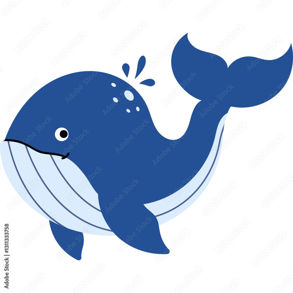 Naklejka premium Whale Illustration Vector