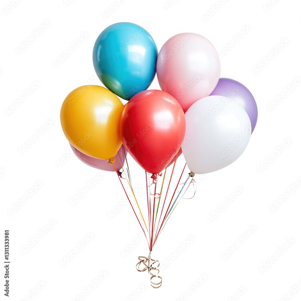colorful balloons isolated on transparent background colorful balloons isolated on transparent background