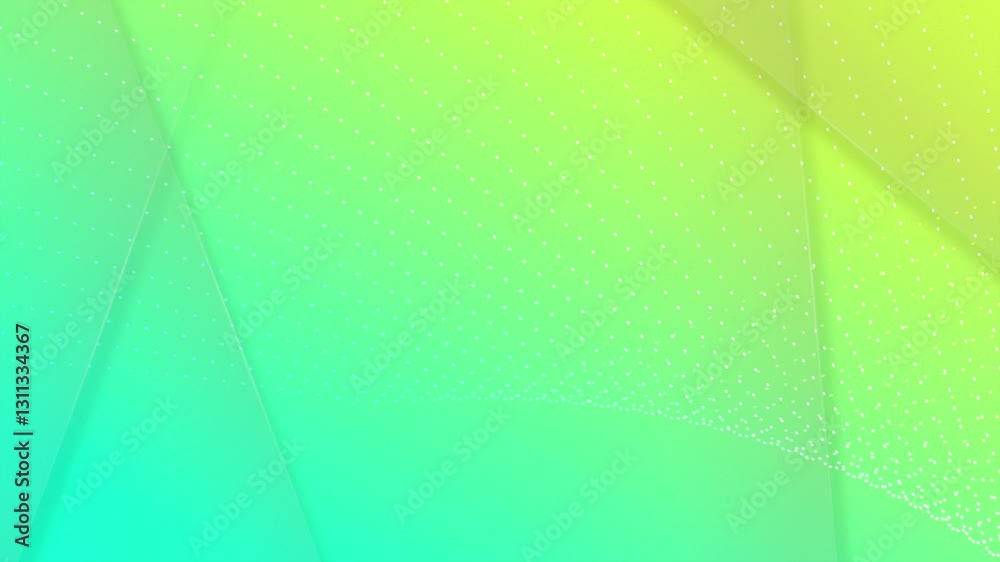 4k of green dots wave gradient animation background