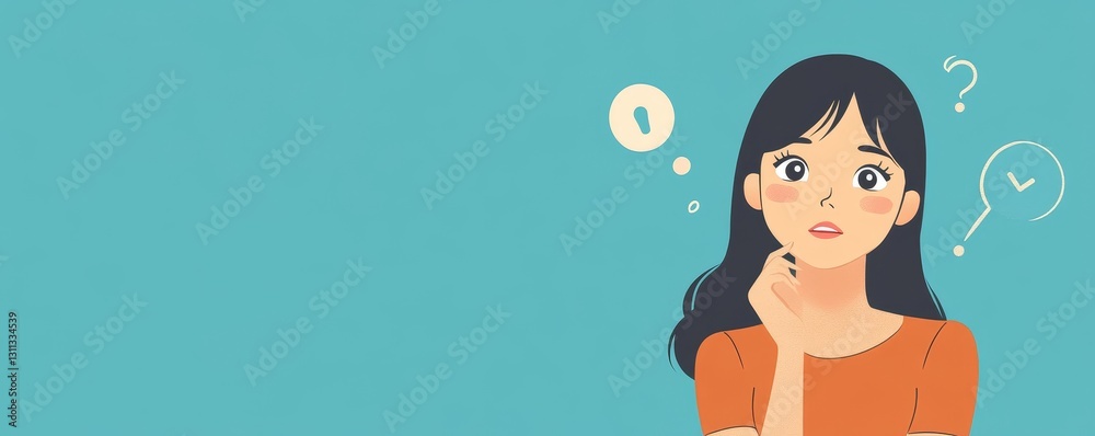 Thoughtful Young Woman Making a Decision Pondering Choices Problem Solving Thinking Decisions Ideas Mind Brain Concept Thoughtful Young Woman Making a Decision Pondering Choices Problem Solving Thinking Decisions Ideas Mind Brain Concept