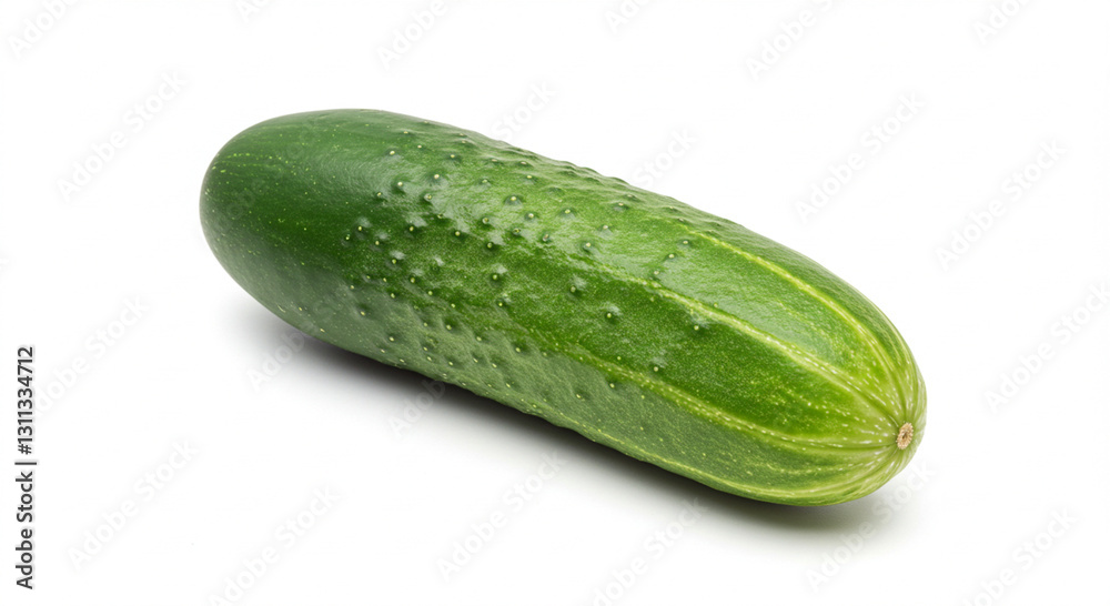 Fresh green cucumber isolated on white background Fresh green cucumber isolated on white background