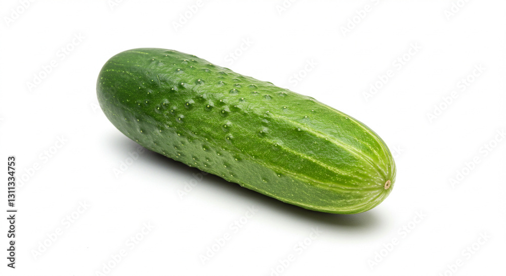 Fresh green cucumber isolated on white background Fresh green cucumber isolated on white background