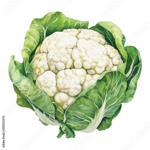 cauliflower isolated on white