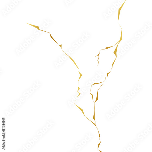 Gold Crack Vector Illustration