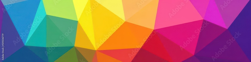 Fototapeta premium Abstract rainbow polygonal vector frame, bright hues , gradient, element, brochure