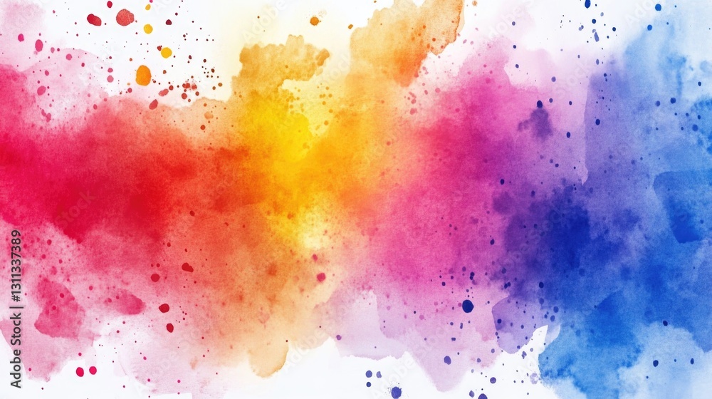 Fototapeta premium Abstract watercolor paint background with colorful blended splash effect