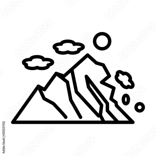 Rock Sliding Icon