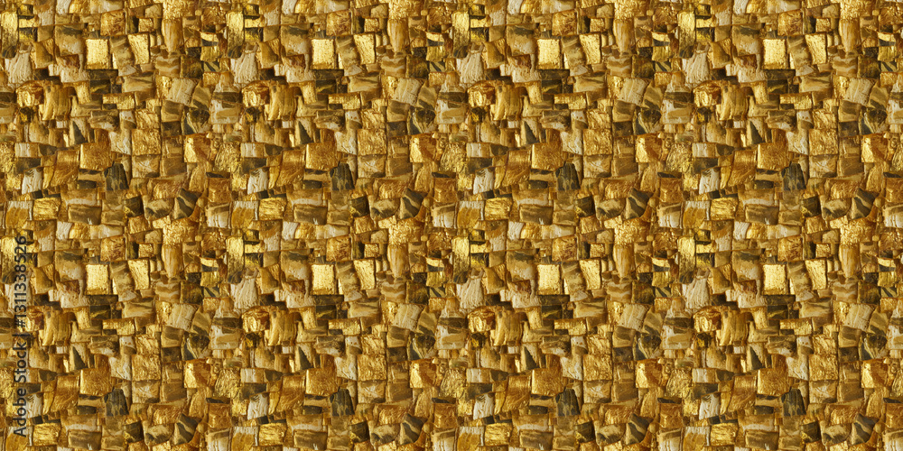 Fototapeta premium gold random pattern mosaic tiles