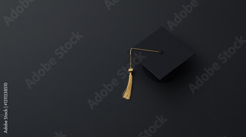 Obraz na płótnie A graduation greeting card with elegant calligraphy and gold foil details w salonie