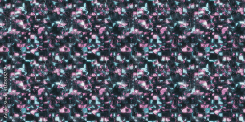 vivid cyan, hot pink, and graphite gray random pattern mosaic tiles