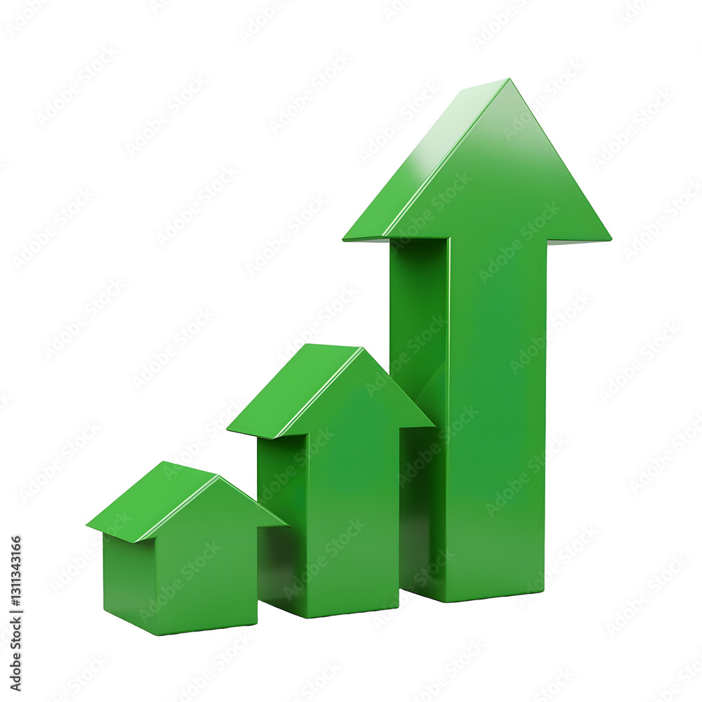 3d green arrow growth icon showing business success, progress, and increase. 3d green arrow growth icon showing business success, progress, and increase.