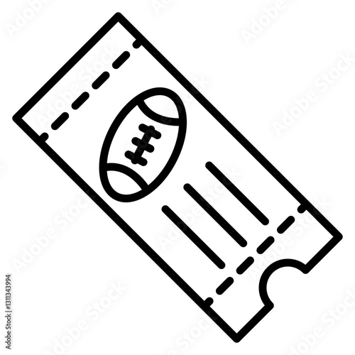 Rugby Ticket Icon