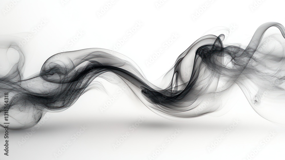 Abstract smoke swirls on white background Abstract smoke swirls on white background