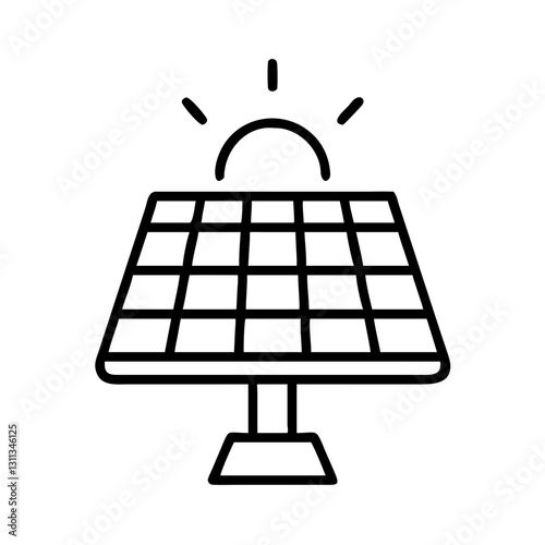 A solar panel absorbing light