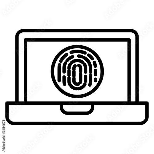Biometric Laptop Icon
