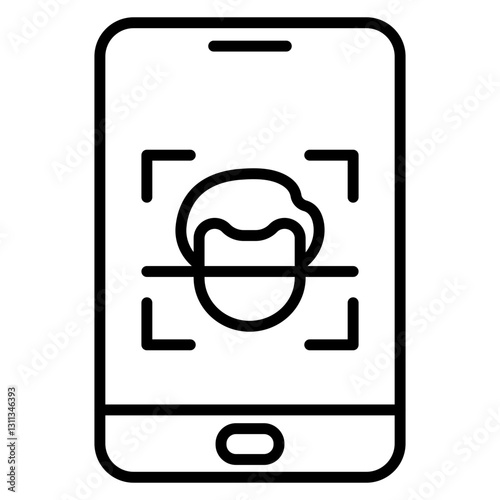 Mobile Face Detection Icon