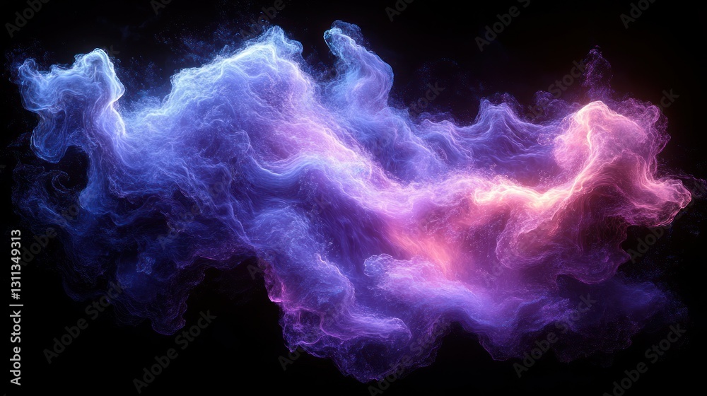 Obraz premium Abstract swirling nebula clouds of vibrant colors