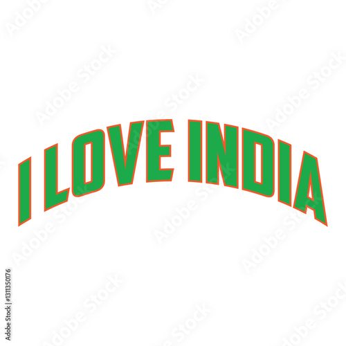 This is I love India Typography Design.