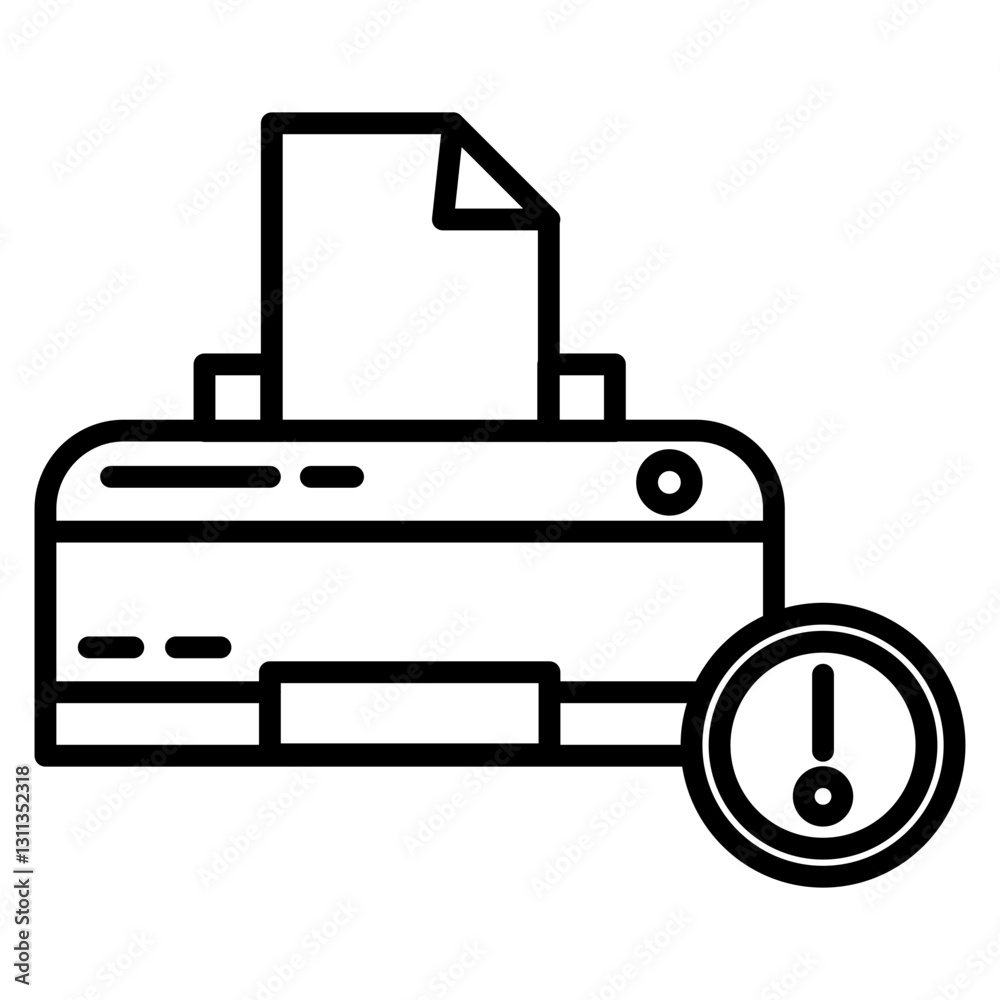 Printer Error Icon Printer Error Icon