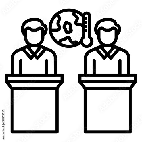 Global Warming Debate Icon