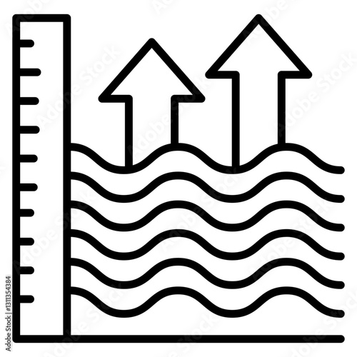 Sea Level Rise Icon