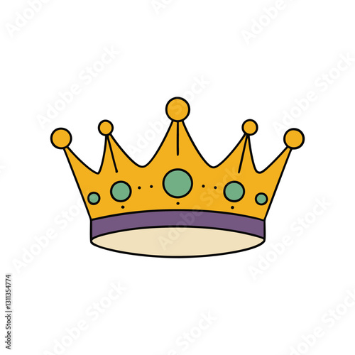 A colorful crown vector illustration