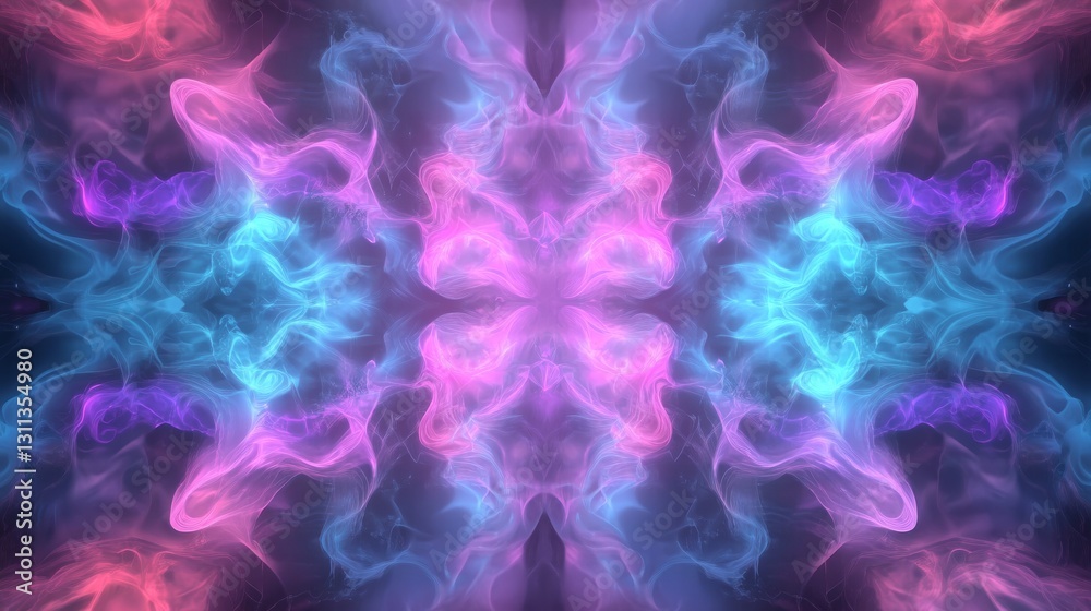 Fototapeta premium Abstract symmetrical smoke patterns