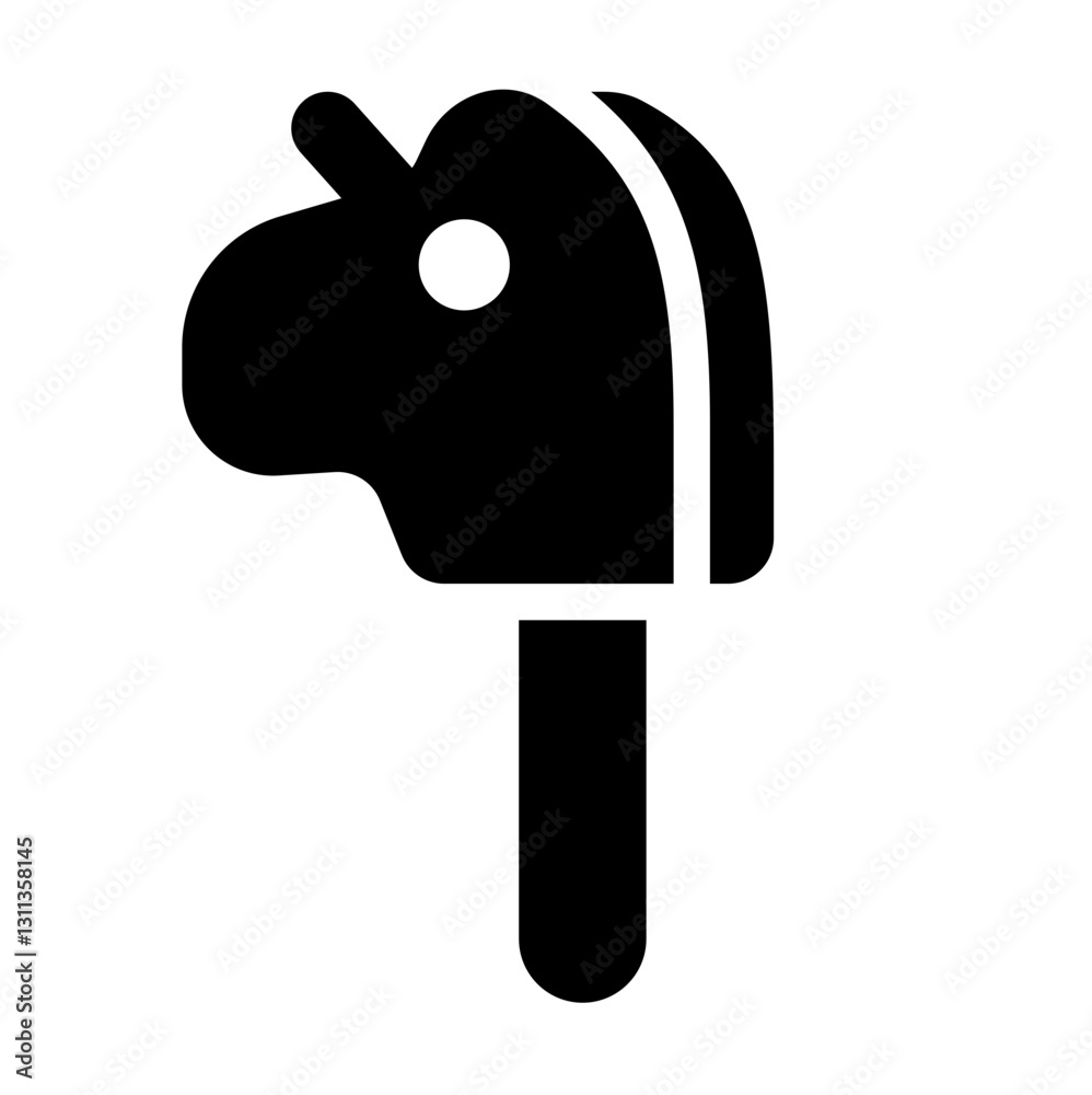 Fototapeta premium unicorn toy glyph style