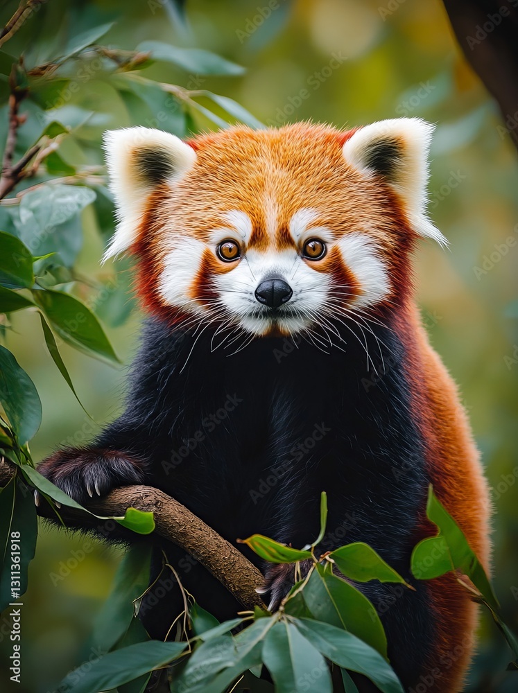 Obraz premium red panda jungle background