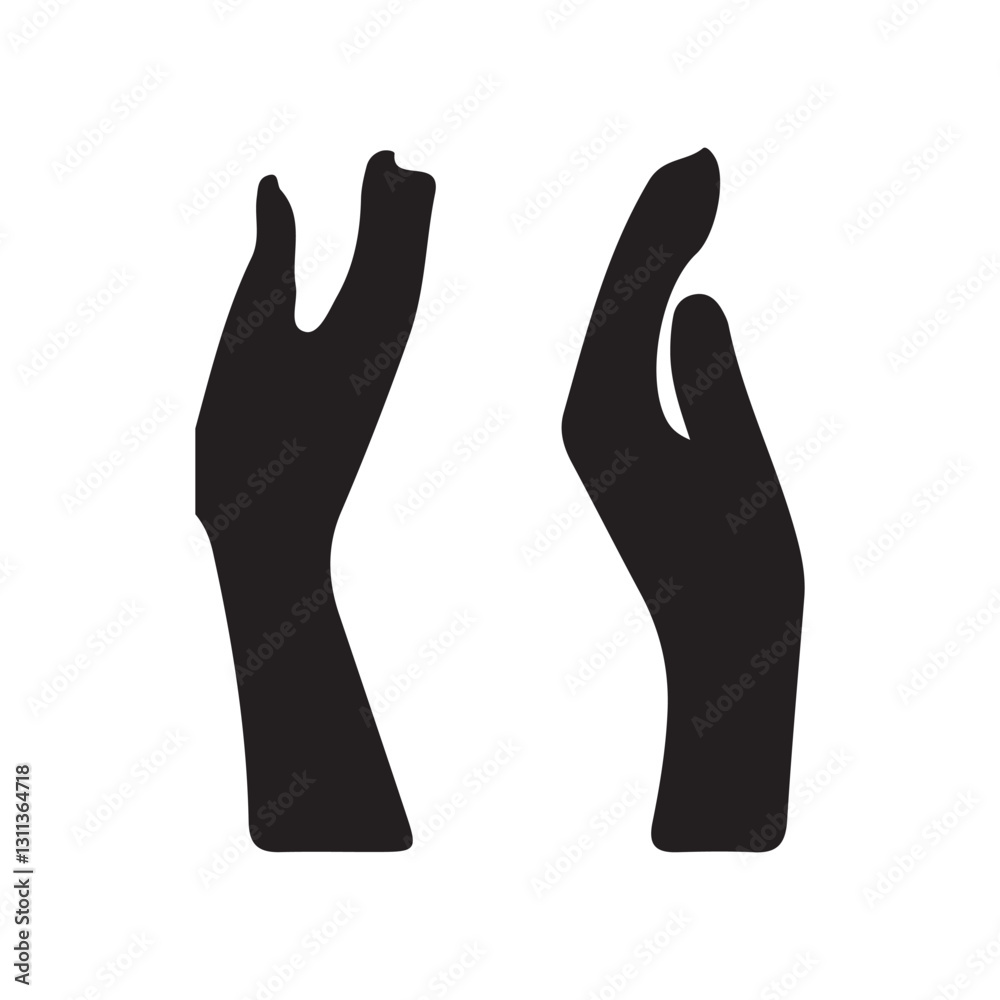Obraz premium hand silhouette