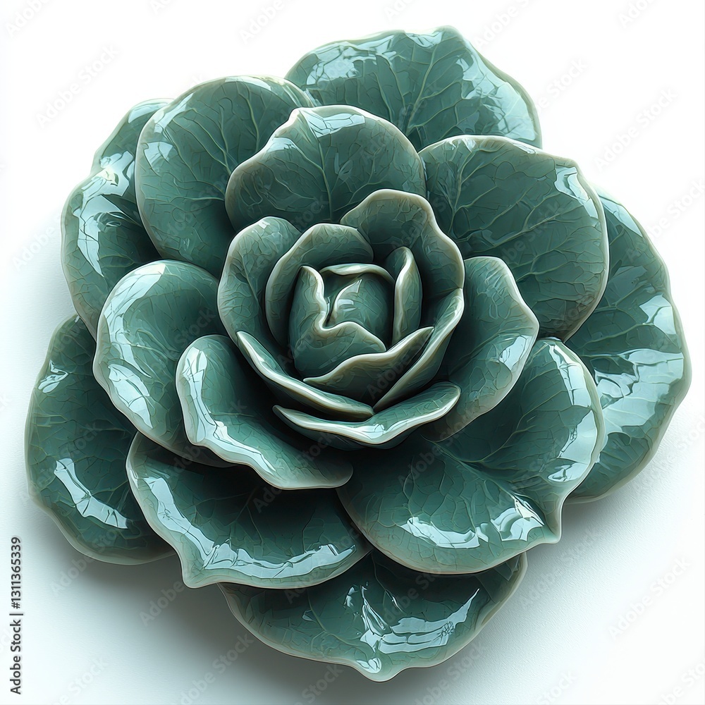 Fototapeta premium A beautiful flower captured in stunning detail isolated on a bright white background for learning and decoration