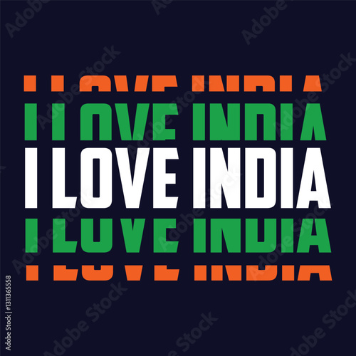 This is I love India Typography Design.