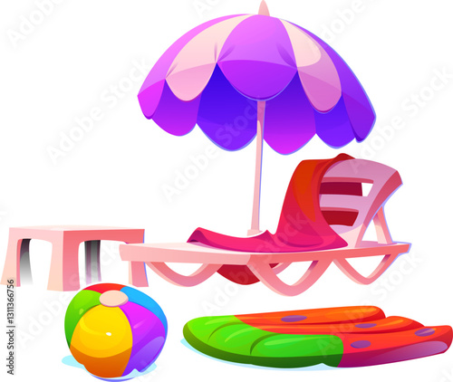 Sunbed with Umbrella