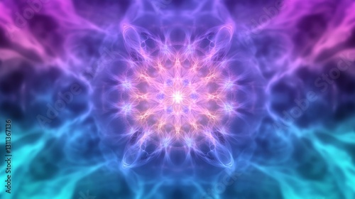 Wallpaper Mural Abstract symmetrical swirling design, colorful pattern Torontodigital.ca