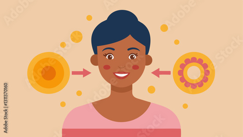 Vibrant Skin Tone An illustration of a radiant and youthful skin tone representing the positive visual changes associated with increased elastin due to exosome therapy.