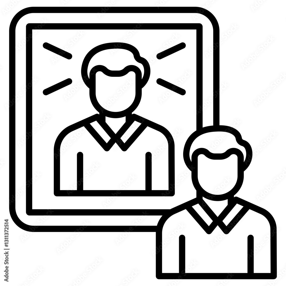 Fototapeta premium Self Reflection Icon