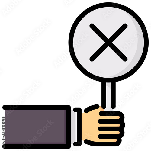 disapprove vector filled outline icon