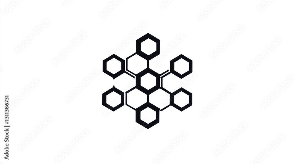 Fototapeta premium Abstract hexagonal network design