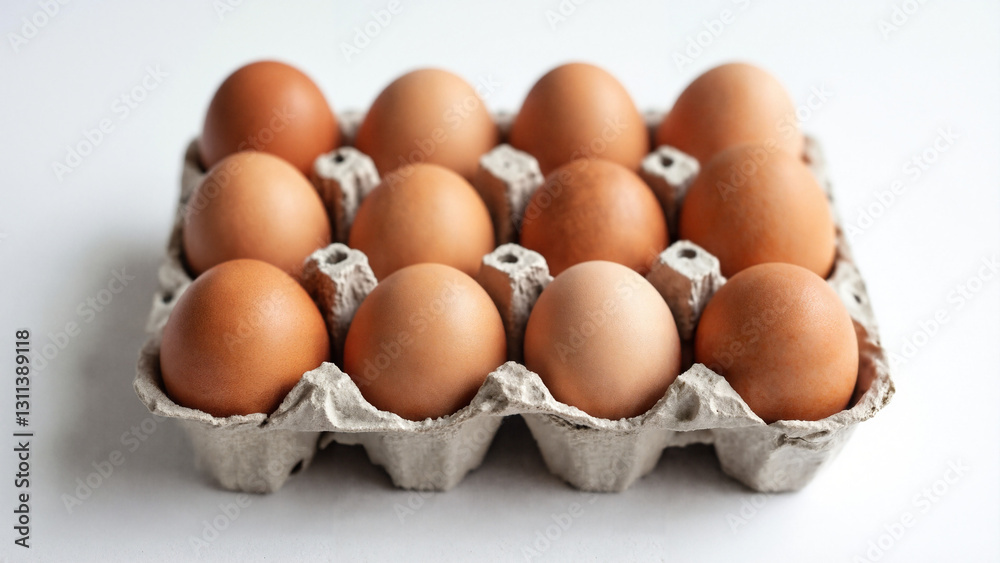 Fresh Organic Brown Eggs in Eco-Friendly Carton for Grocery Ads, Health Blogs, and Easter Promotions Fresh Organic Brown Eggs in Eco-Friendly Carton for Grocery Ads, Health Blogs, and Easter Promotions