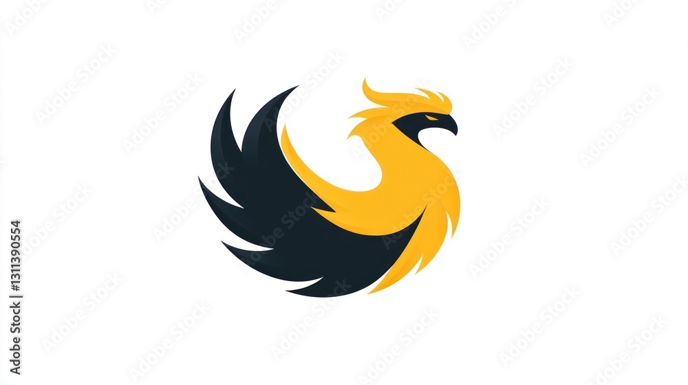 Fiery bird logo design, abstract art, graphic element, possible use in branding Fiery bird logo design, abstract art, graphic element, possible use in branding