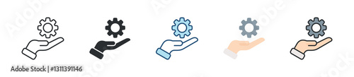 Project Management Icon Set Multiple Style Collection