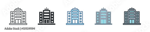 Corporation Icon Set Multiple Style Collection