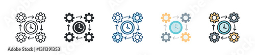 Busy Icon Set Multiple Style Collection
