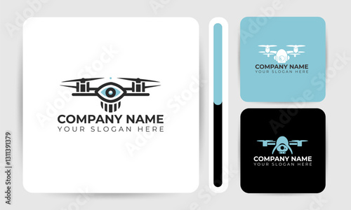 Creative drone logo template collection for professionals