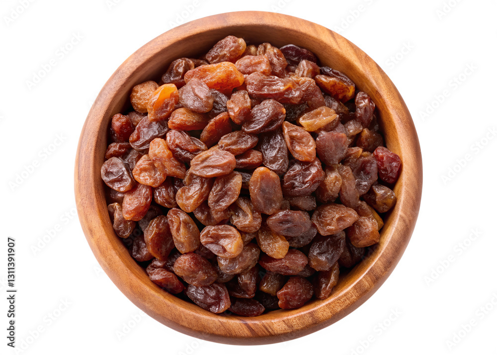 brown raisins in wooden bowl isolated on transparent background png brown raisins in wooden bowl isolated on transparent background png