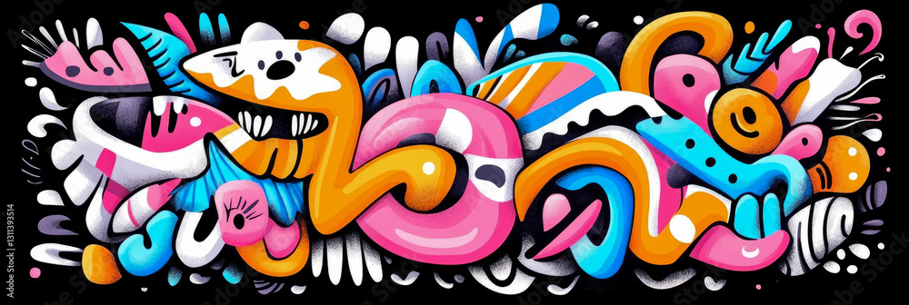 Psychedelic Summer: Abstract Doodle Art for Print, Card, Poster Psychedelic Summer: Abstract Doodle Art for Print, Card, Poster