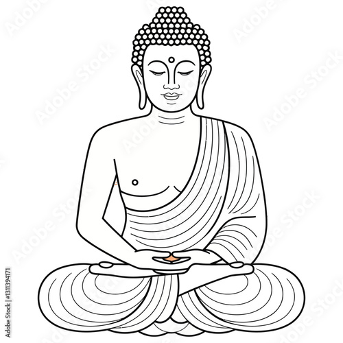 Minimalist Vesak Day Vector Design.