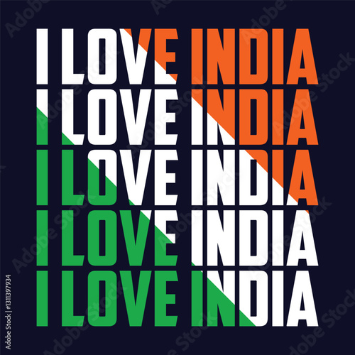 This is I love India Typography Design.