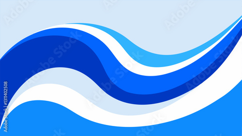 Wave of Change An abstract wave of blue and white representing ‘transformative power flowing over a skin surface signifying the efficacy of the body serum.